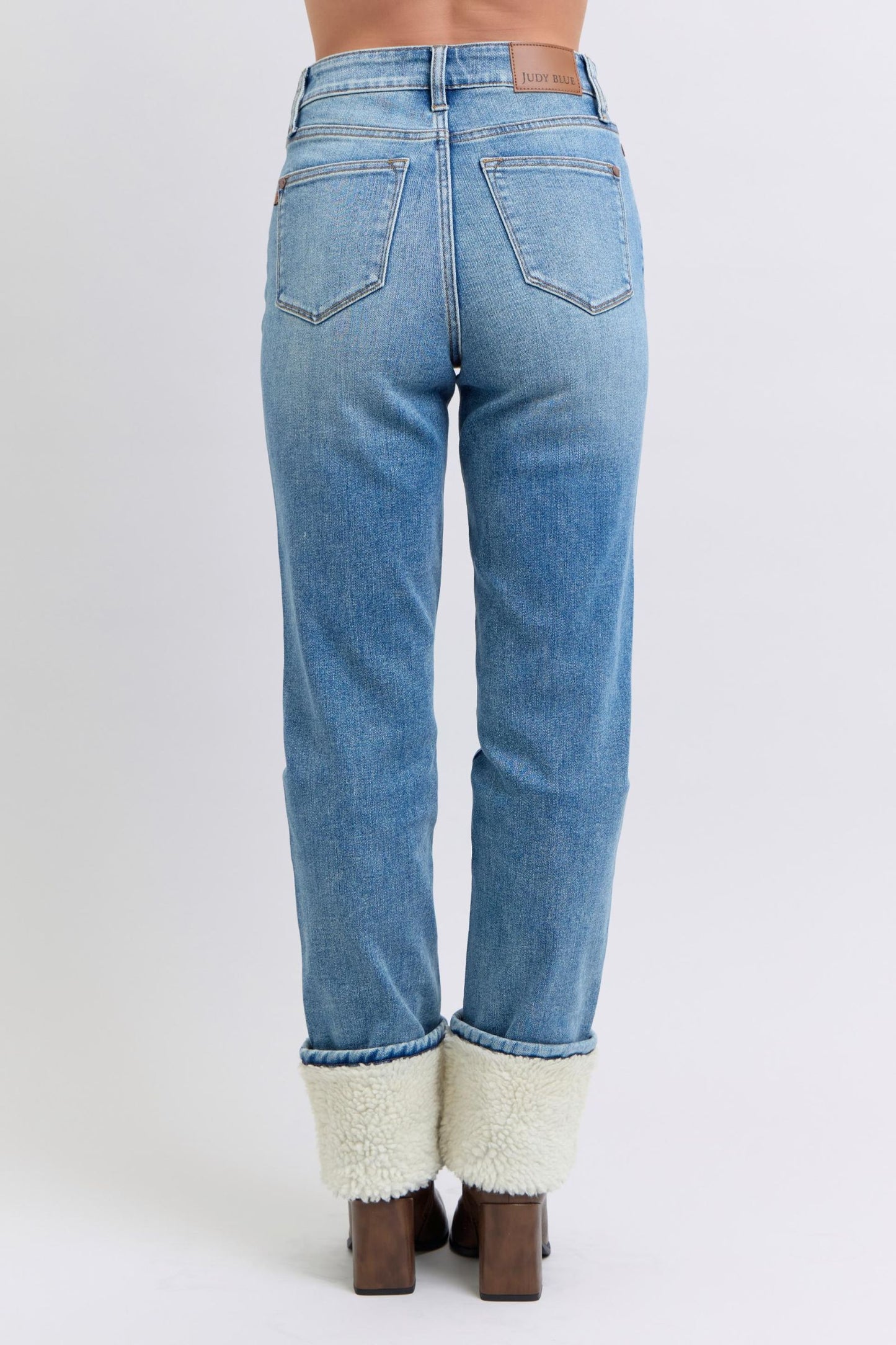 Judy Blue Stay Cozy Shearling Cuff Jeans (Reg. and Plus)