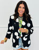 Black/White Polka Dot Blazer (Reg & Plus)
