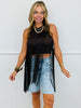 Brown Fringe Sleeveless Top (Reg.)