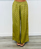 Moss/Choco Polka Dot Satin Pants (Reg.)
