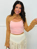 Mock Neck Lace Bolero Top (Reg.)-2 Colors