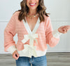 Bow Front Snap Sweater Cardigan (Reg)-2 Colors