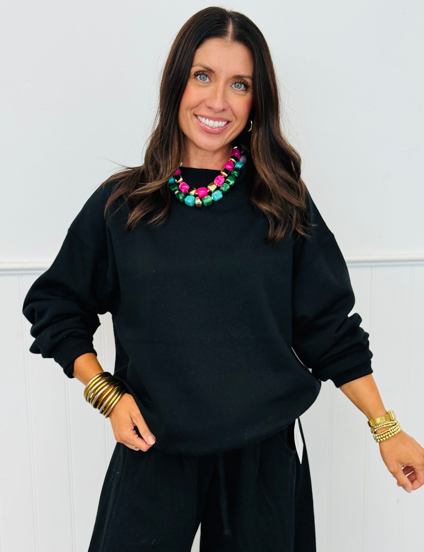 Mock Neck Basic Sweatshirt (Reg.) - 5 Colors