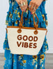 Woven "Good Vibes" Tote