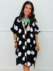 Black/White Polka Dot Shirt Dress (Reg & Plus)