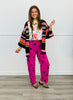 Magenta Polka Dot Wide Leg Pants (Reg.)