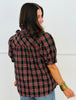 Plaid Tie Neck Puff Sleeve Top (Reg.) - 4 Colors