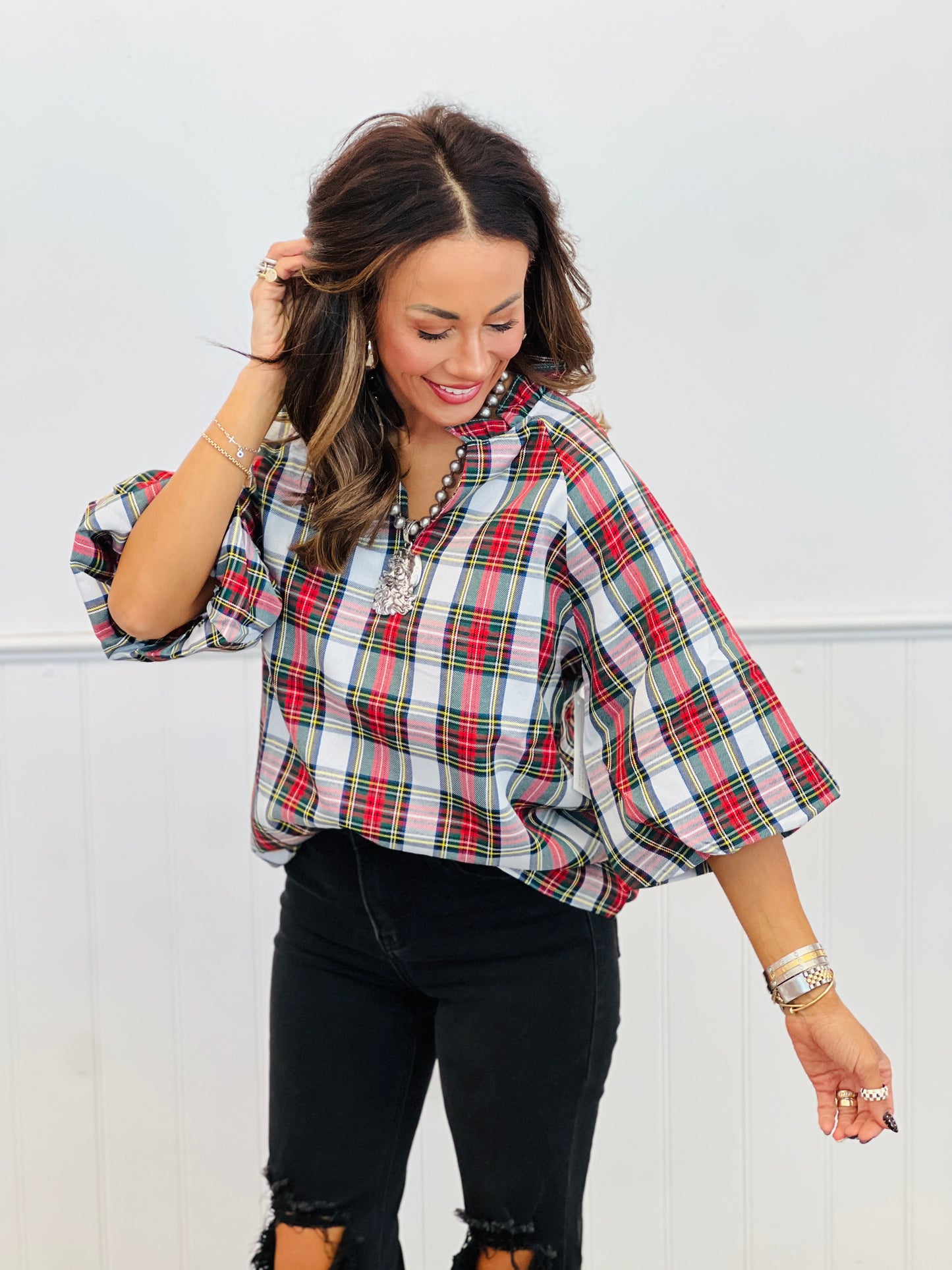 Plaid Donna Top (Reg. and Plus)