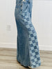 Light Denim Checkerboard Overalls (Reg & Plus)