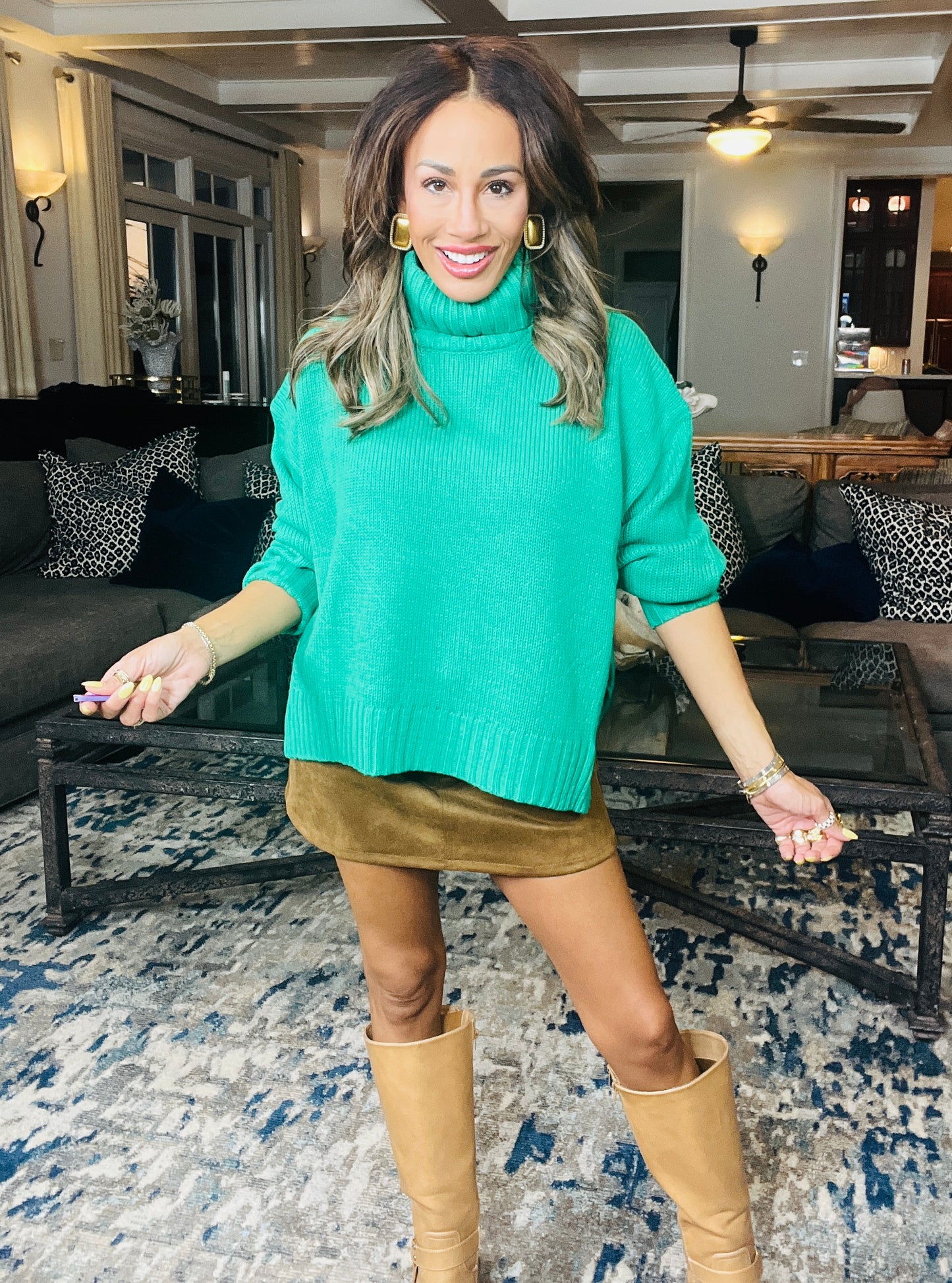 Knit Turtleneck Sweater- 2 Colors