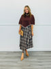 Brown Cable Knit Sweater Poncho Top (Reg.)