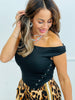 Edgy Black Asymmetric Button Up Top (Reg.)