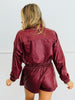 Faux Leather Zip Up Jacket (Reg.) - 2 Colors