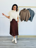 Turtleneck Short Sleeve Sweater Top (Reg)-3 Colors