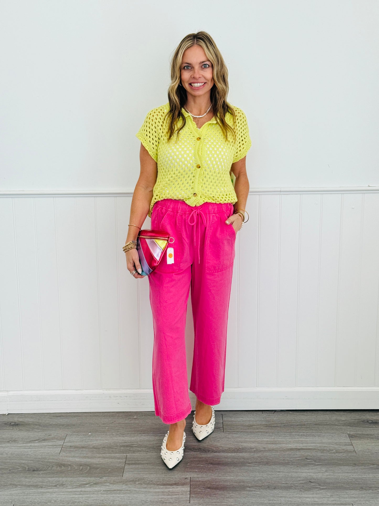 Open-knit Short-sleeve Cardigan (Reg. and Plus) - 3 Colors