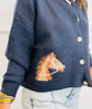 Horse Print Sweater Cardigan (Reg.)- 3 Colors