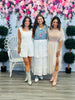 Off White Bow On Back Square Neck Romper (Reg.)