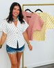 Polka Dot Gold Button Top Remix (Reg.) - 3 Colors
