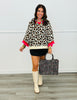 Leopard Contrast Trim Sweatshirt (Reg)