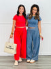 Mineral Washed Wide Leg Pants (Reg.)- 2 Colors