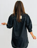 Black Contrast Stitch Zip Front Mini Dress (Reg & Plus)