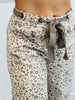 Leopard Print Interlaced Belt Barrel Pants (Reg.)