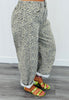 Taupe Grey Animal Print Barrel Pants (Reg.)