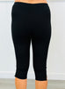 Black Ribbed Tank Top & Capri Pants Set (Reg.)