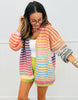 Rainbow Striped Long Sleeve Cardigan (Reg.)
