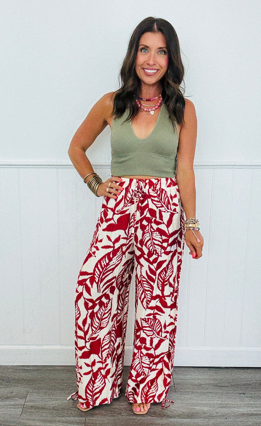 Island Tropic Leaf Balloon Pants (Reg.)