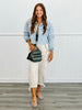 Light Denim Bow Rhinestone Denim Jacket (Reg.)