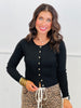 Fitted Button Up Sweater Cardigan (Reg.)-4 Colors
