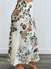 Beige Leopard Floral Satin Midi Skirt (Reg. and Plus)