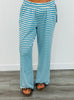 Blue Stripe Wide Pull On Pants (Reg.)
