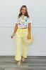 Banana Striped Wide Leg Pants (Reg & Plus)