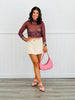 Floral Mesh Long Sleeve Top (Reg.) - 3 Colors