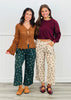 Plum Embroidered Laser Cut Sweatshirt (Reg & Plus)