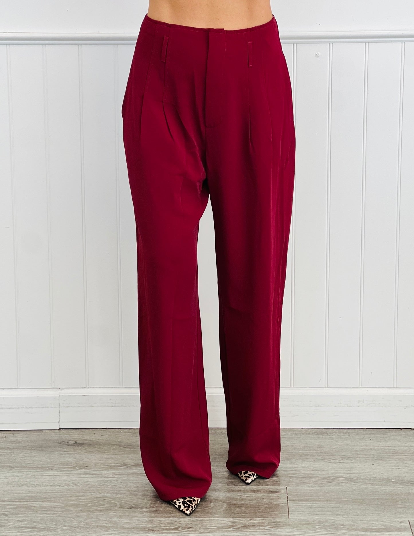 High Waist Wide Leg Pants (Reg.)- 2 Colors