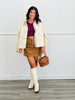 Cream/Brown Gingham Detailed Jacket (Reg.)