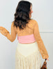 Mock Neck Lace Bolero Top (Reg.)-2 Colors