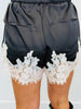 Black Lace Hem Shorts (Reg. and Plus)