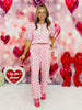 Baby Pink Hearts Terry Barrel Pants (Reg.)
