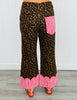 Leopard Scallop Heritage Contrast Cuff Pants (Reg)