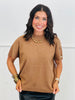 Shoulder Side Gold Button Top (Reg.) - 3 Colors