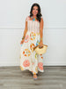 Pink Majolica Plates Maxi Dress (Reg & Plus)