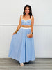 Blue Stripe Bralette Maxi Skirt Set (Reg.)