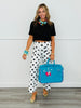 White/Black High Rise Polka Dot Pants (Reg & Plus)