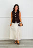Satin & Lace Midi Skirt (Reg.)-2 Colors