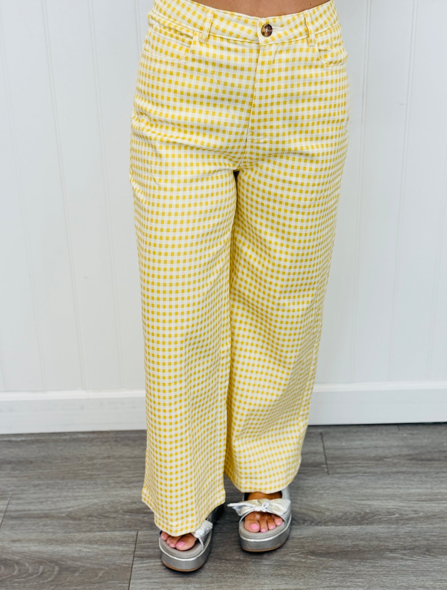 Gingham Straight Leg Pants (Reg.) - 7 Colors