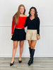 Bubble Hem Mini Skirt (Reg)-2 Colors